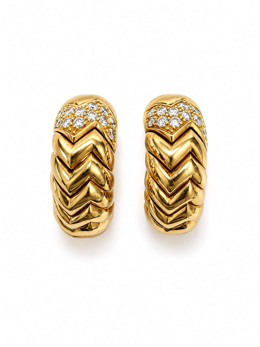 18K Bvlgari "Spiga" Earrings
