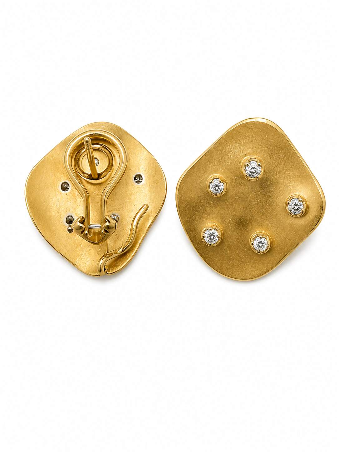 18K Yellow Gold Diamond earrings