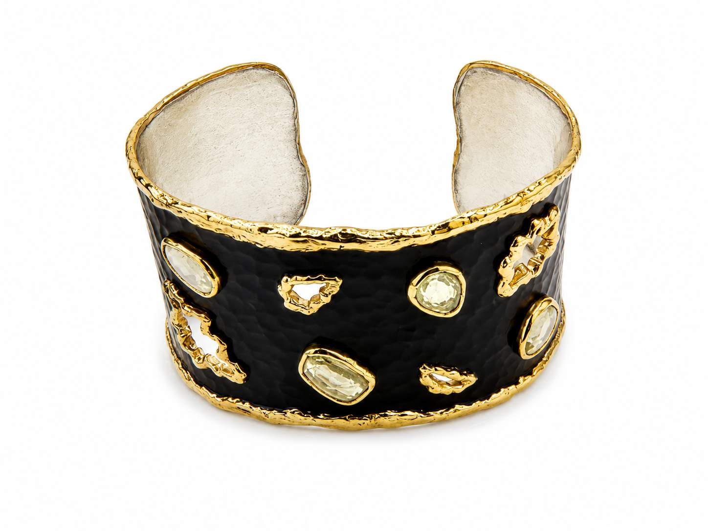 Sterling and 24K yellow gold Fashion Cuff Bracelet