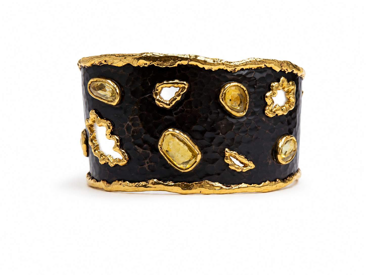 Sterling and 24K yellow gold Fashion Cuff Bracelet