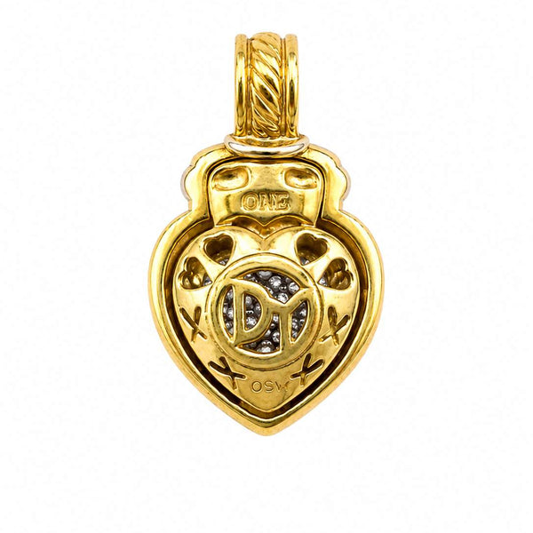 18K David Yurman Heart Pendant/Enhancer