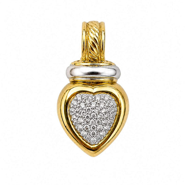 18K David Yurman Heart Pendant/Enhancer