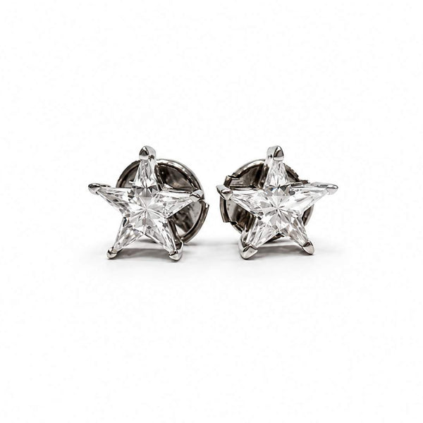 18K Diamond Stars, ~1.00ctw, Post with Lapusette backs