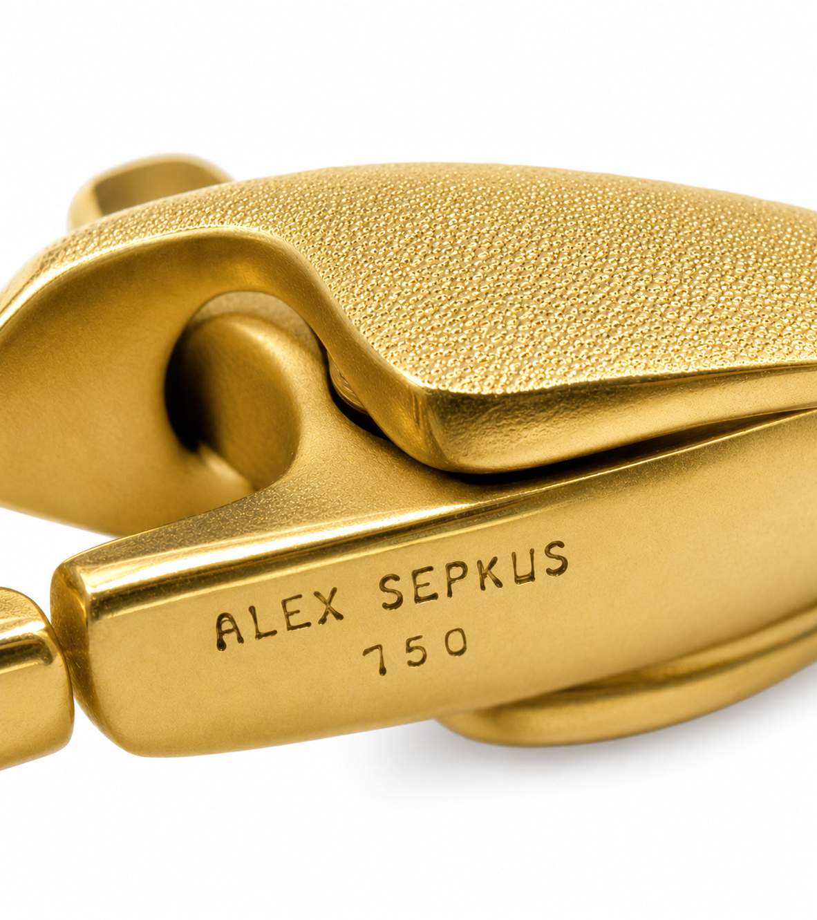 18k Faces and Green Beryl Bead Necklace, Designer Alex Sepkus