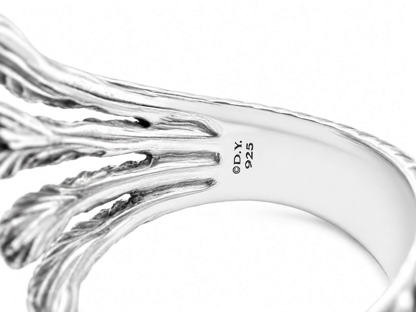 David Yurman 4 row Willow Cocktail Ring Sterling