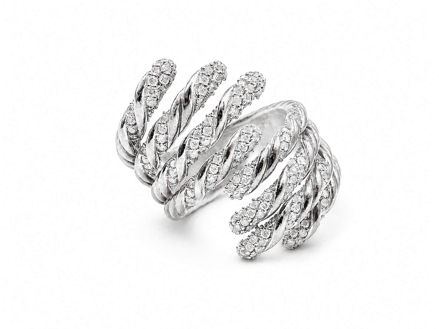 David Yurman 4 row Willow Cocktail Ring Sterling
