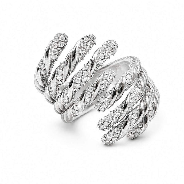 David Yurman 4 row Willow Cocktail Ring Sterling
