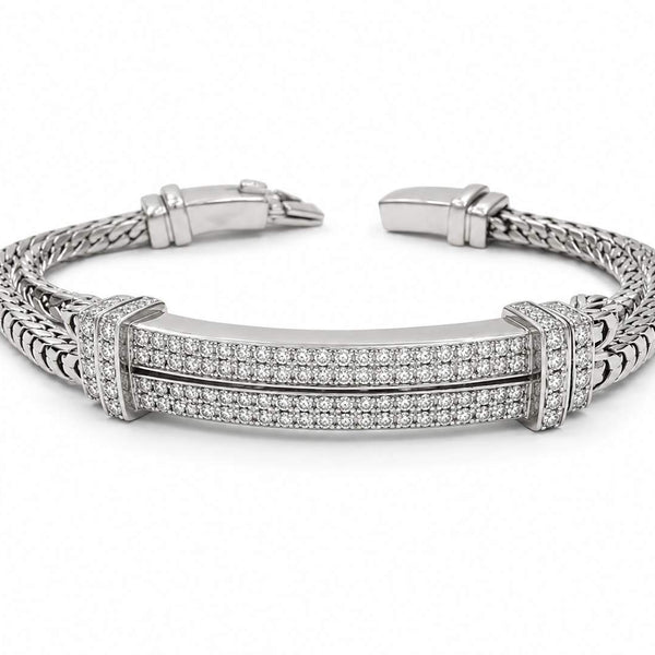 18K Di Modolo Milano, Quadria Two Row Diamond Bracelet