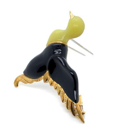 18K Yellow Gold Wild Duck Pin