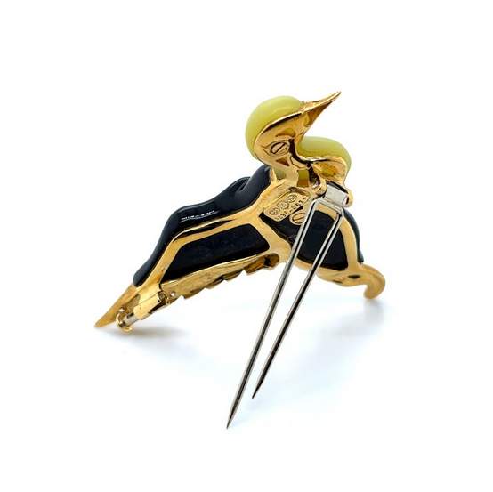 18K Yellow Gold Wild Duck Pin