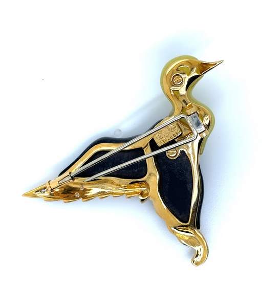18K Yellow Gold Wild Duck Pin