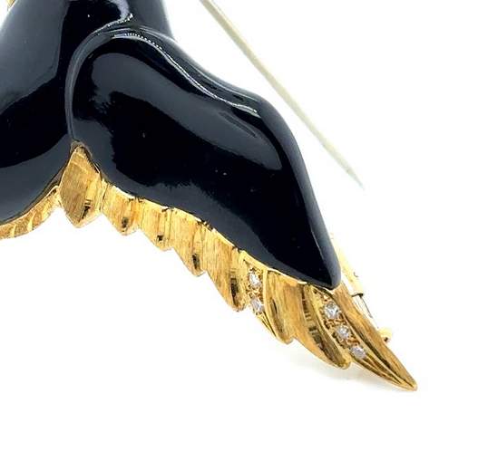 18K Yellow Gold Wild Duck Pin