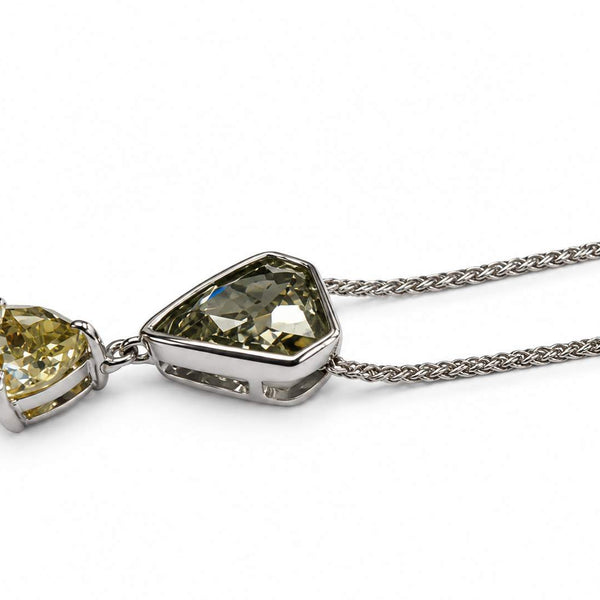 18K Diamond Drop Pendant on chain