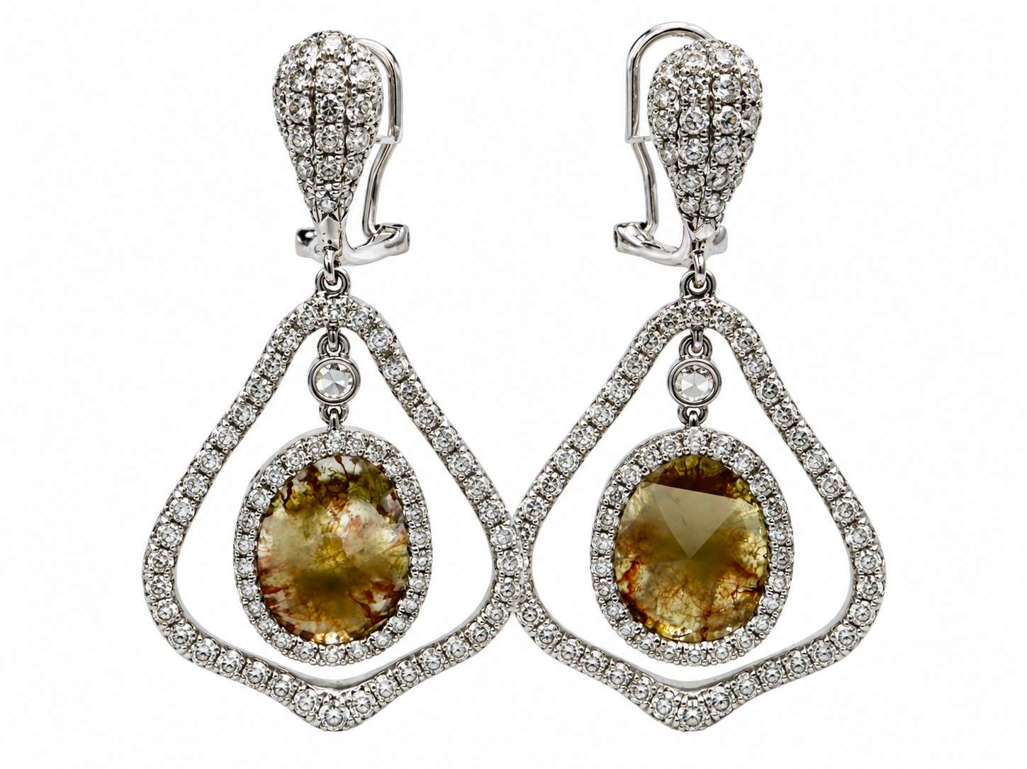 18K Diamond Slice Earrings