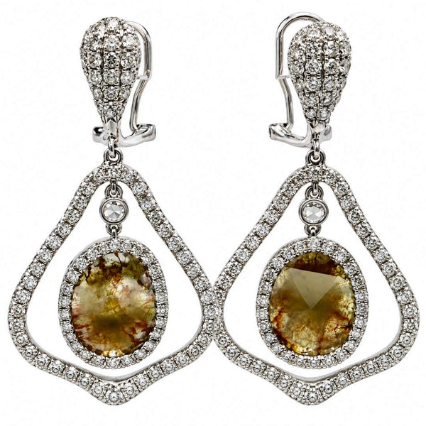 18K Diamond Slice Earrings