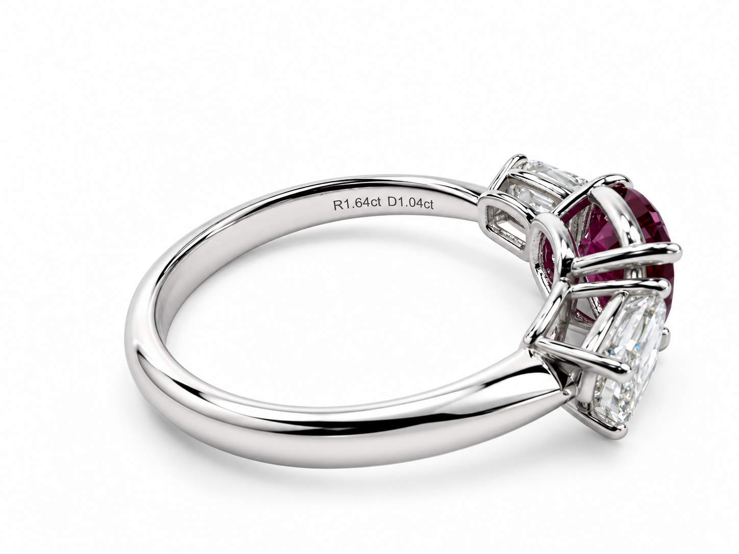 18K Cushion Cut Ruby And Diamond Ring