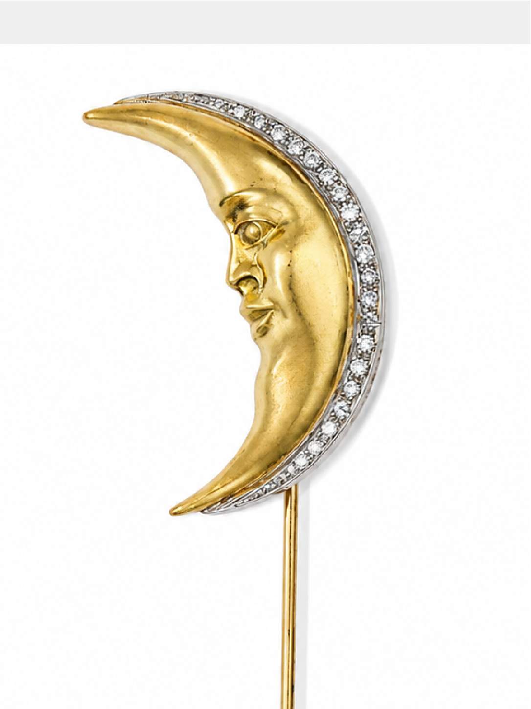 18K Moon and Sun Stick pin