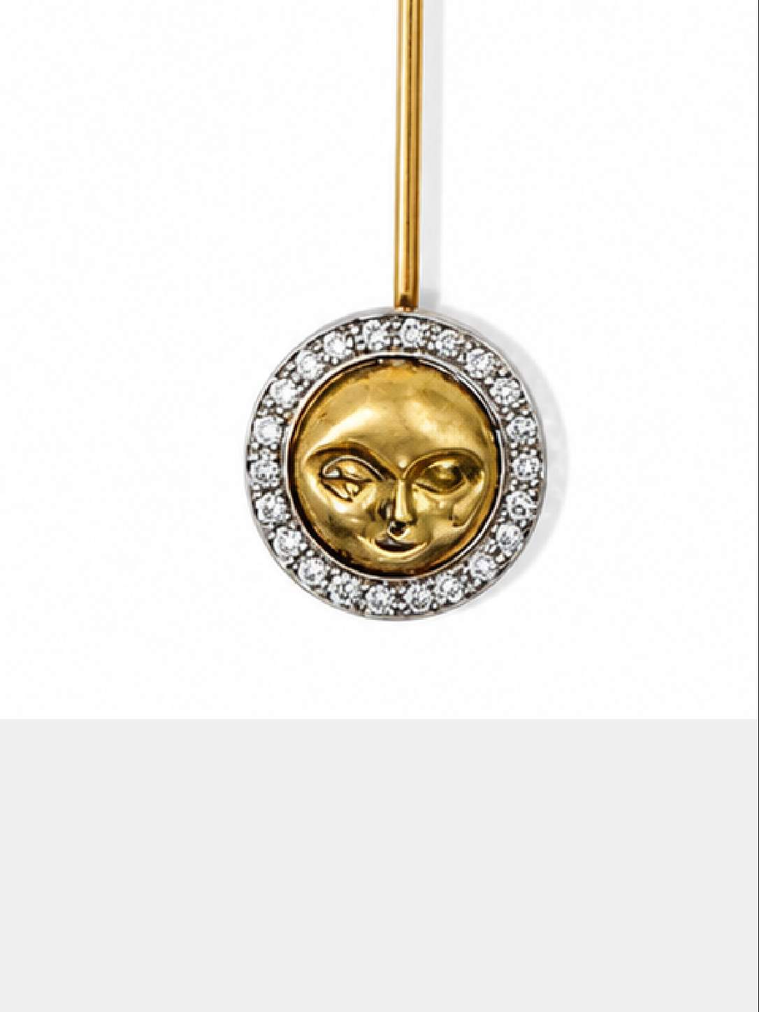 18K Moon and Sun Stick pin