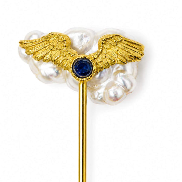 18K Pearl Cloud with Wings
