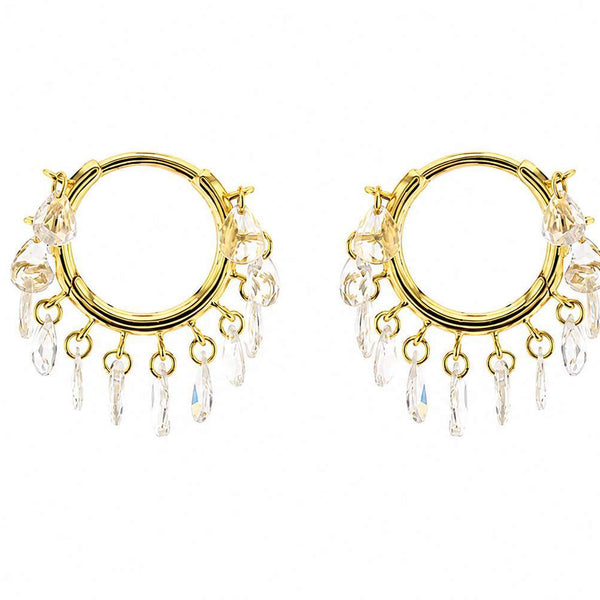 18K Diamond Hoop Earrings