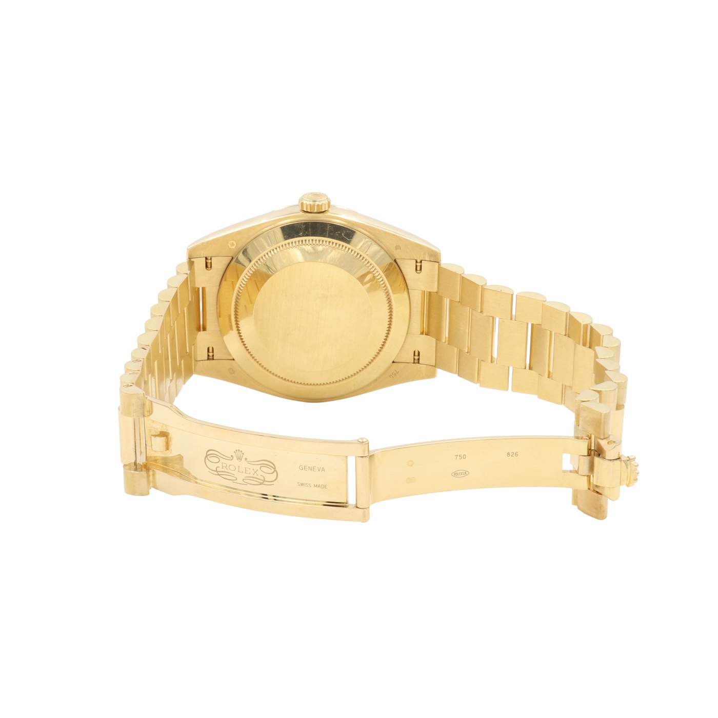 Rolex Day-Date 40 18kt Yellow Gold Baguette Diamond Dial Watch