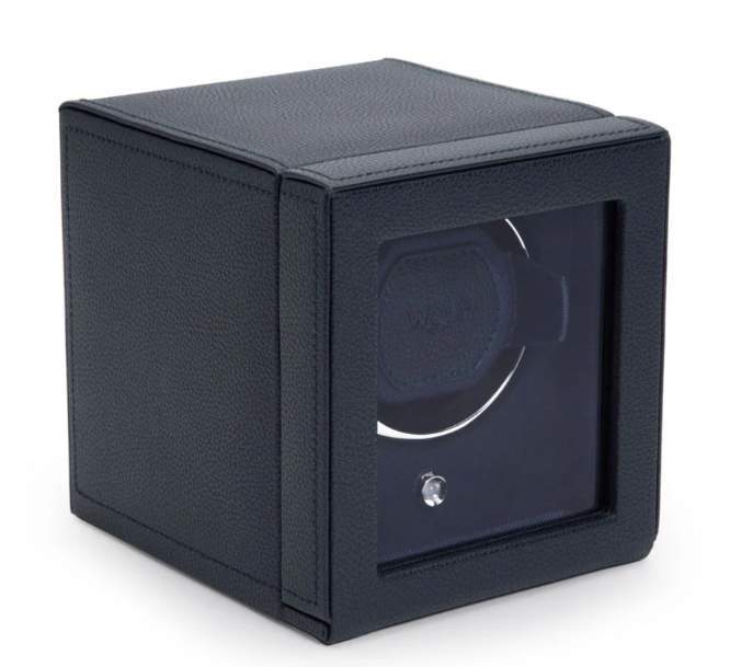 Cub Single Blue Watch Winder with Cover