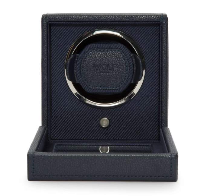 Cub Single Blue Watch Winder with Cover