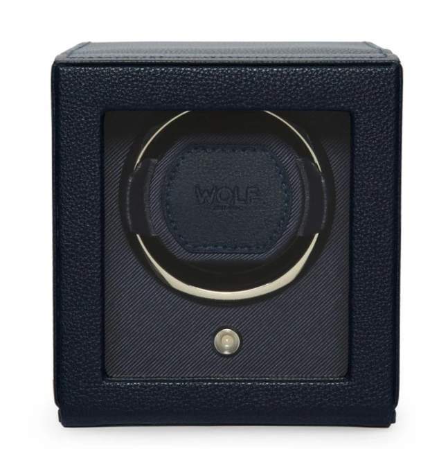 Cub Single Blue Watch Winder with Cover