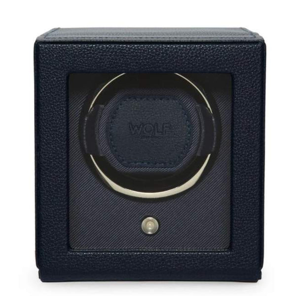 Cub Single Blue Watch Winder with Cover