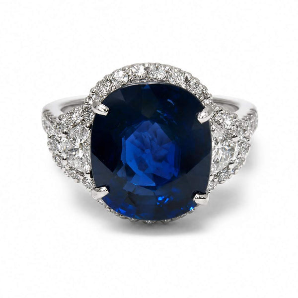 18K Sapphire Diamond ring