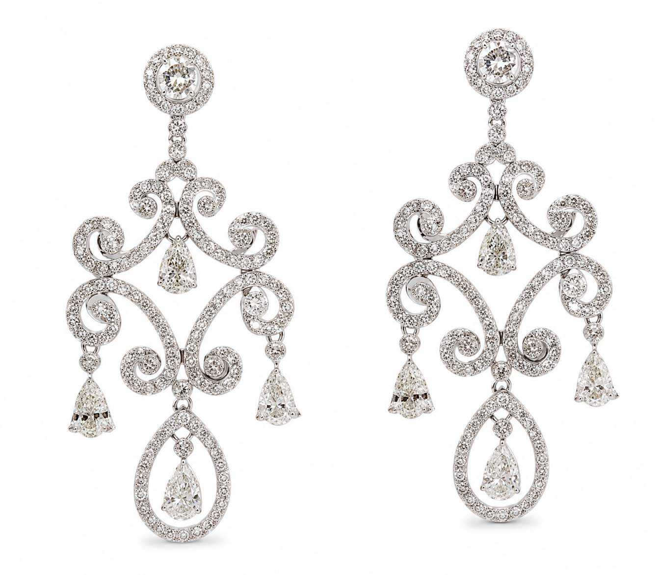 18K Diamond Chandelier Earrings