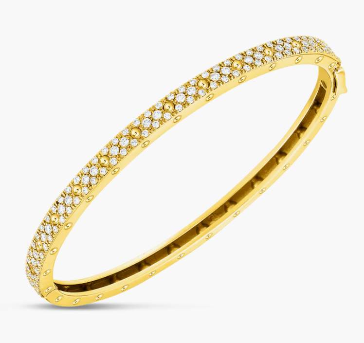 Roberto Coin Pois Mois Pavé Oval Bangle
