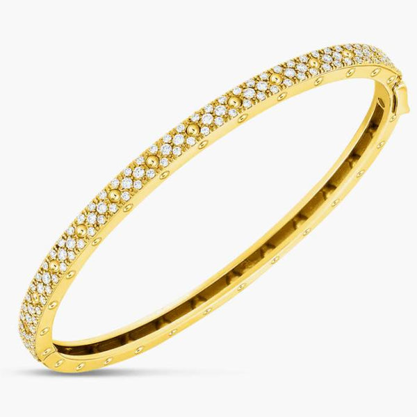 Roberto Coin Pois Mois Pavé Oval Bangle