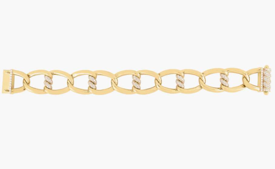 Roberto Coin Pois Mois Pavé Oval Bangle