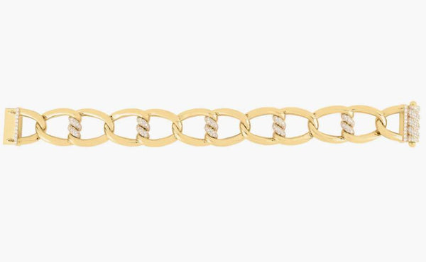 Roberto Coin Pois Mois Pavé Oval Bangle