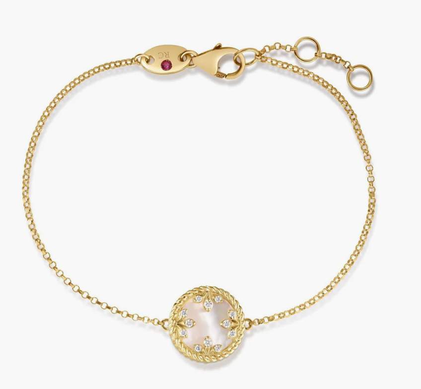 Roberto Coin Venetian Mother of Pearl Medallions Small Charm Bracelet