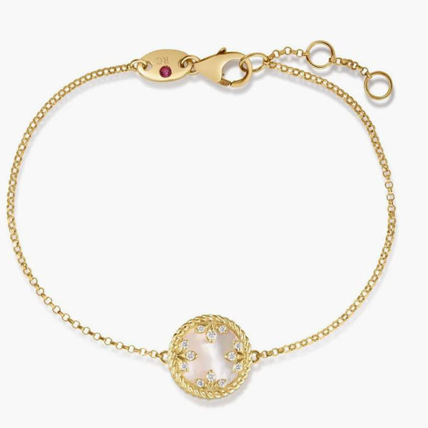 Roberto Coin Venetian Mother of Pearl Medallions Small Charm Bracelet