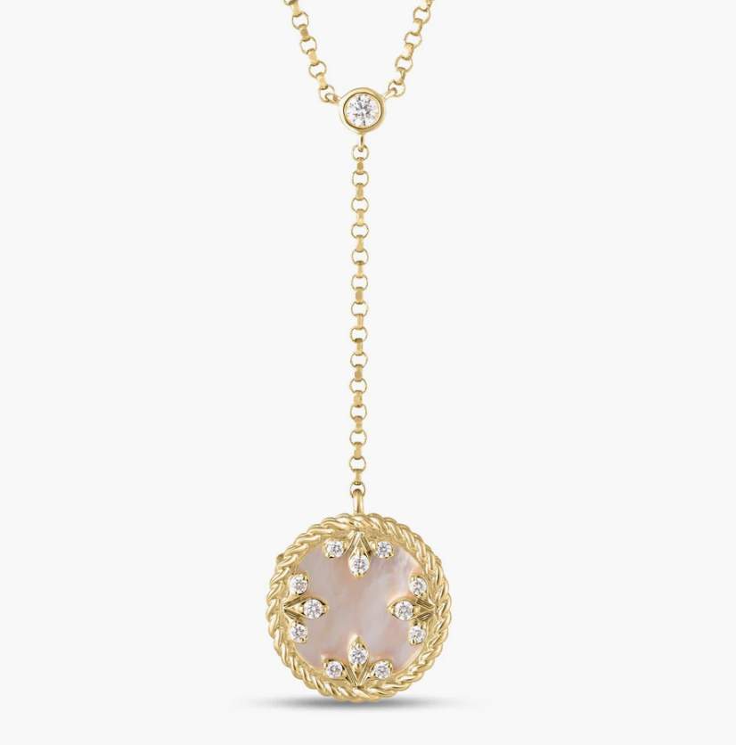 Roberto Coin Venetian MOP Medallions Small Dangle Necklace