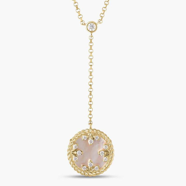 Roberto Coin Venetian MOP Medallions Small Dangle Necklace