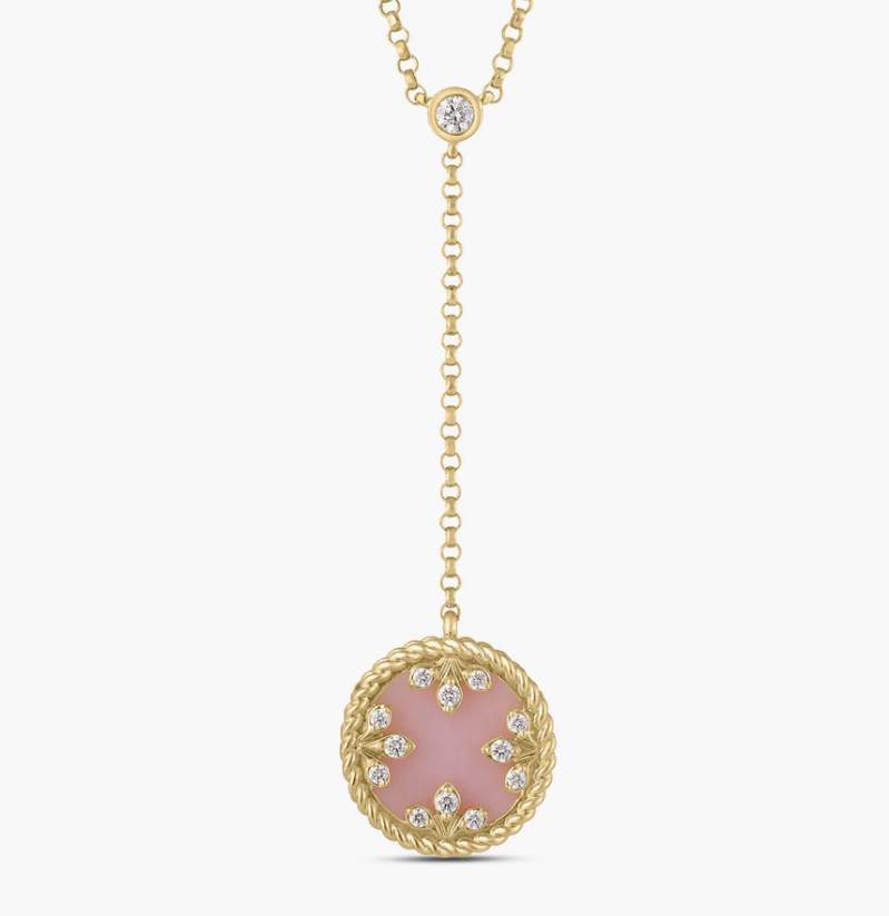 Roberto Coin Venetian MOP Medallions Small Dangle Necklace