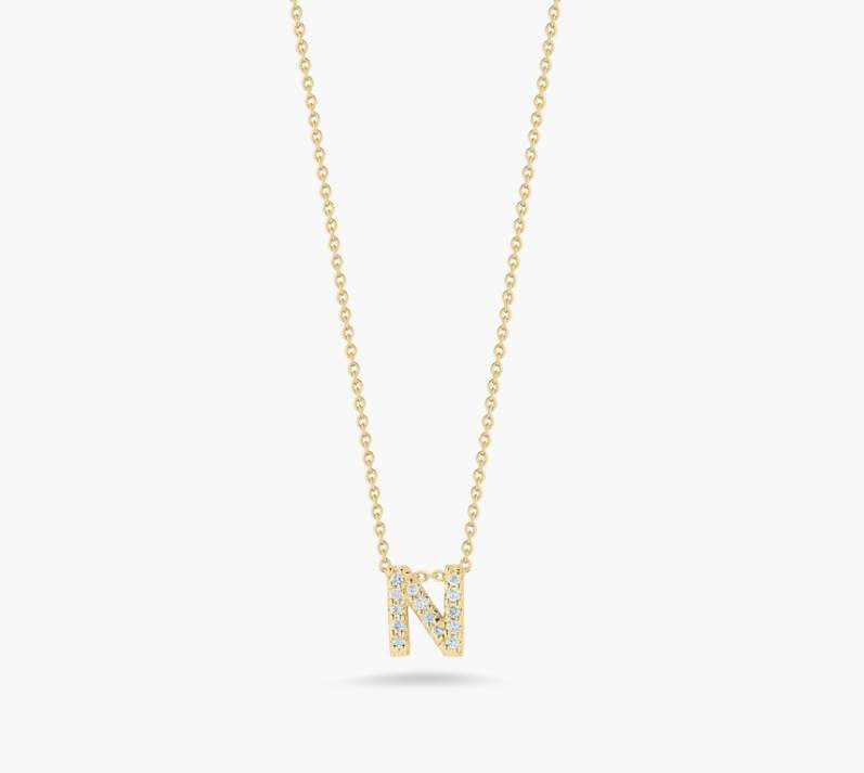Roberto Coin Tiny Treasures Diamond Love Letter 'N' Necklace
