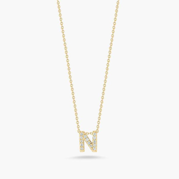 Roberto Coin Tiny Treasures Diamond Love Letter 'N' Necklace
