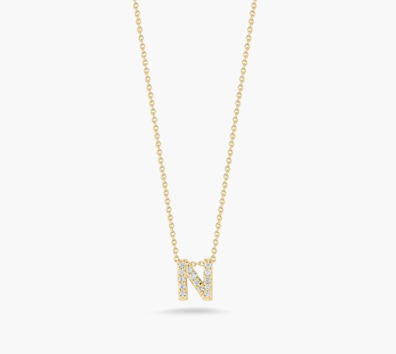Roberto Coin Tiny Treasures Diamond Love Letter 'N' Necklace