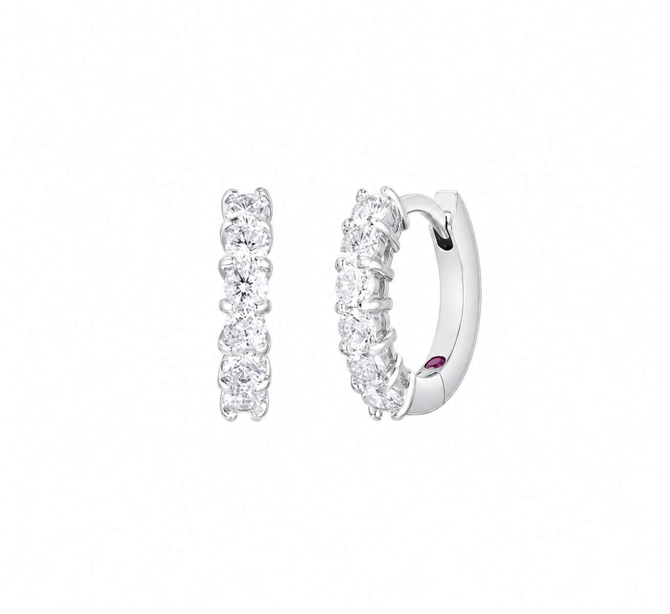 Roberto Coin Classic Diamond Huggy Earrings