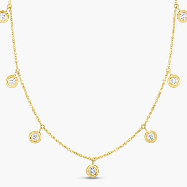 Roberto Coin Diamonds By The Inch Dangling 7 Station Necklace