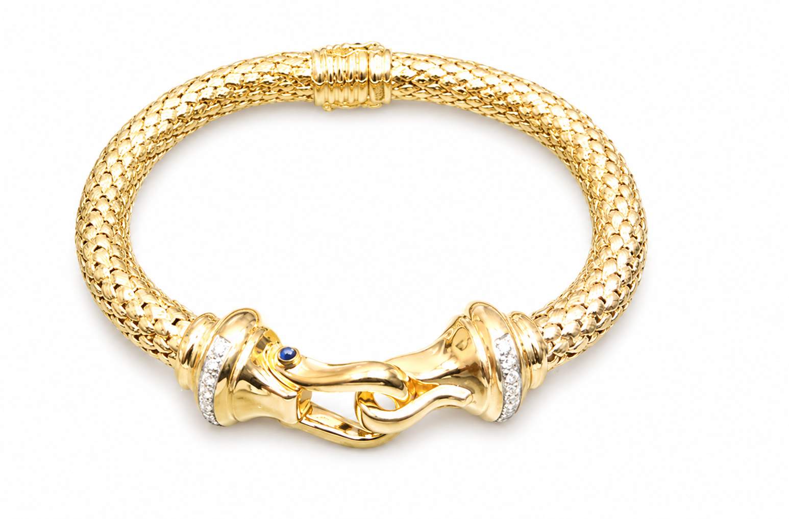 14KDiamond Hinged Cuff Bracelet