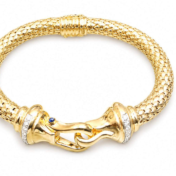 14KDiamond Hinged Cuff Bracelet