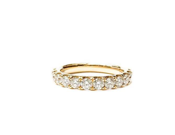 14K Diamond Band With 12 Diamond