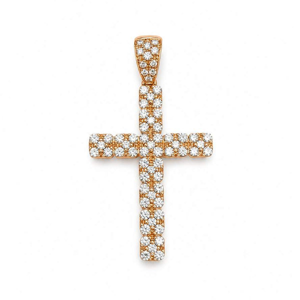14k  Heavy Diamond Cross