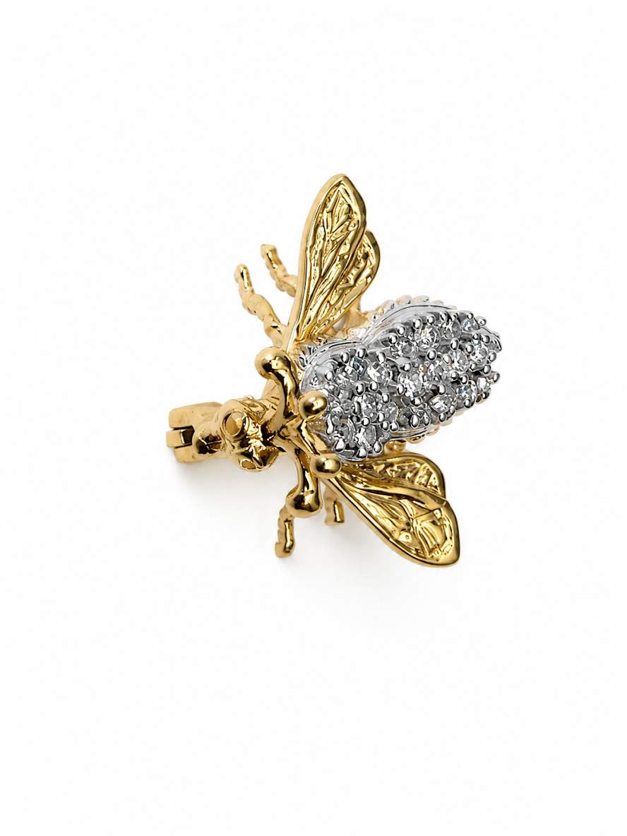 14Karat Diamond Bee Pin.
